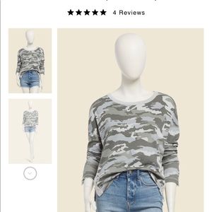 Like new ribbed camo Chaser tee with side snaps